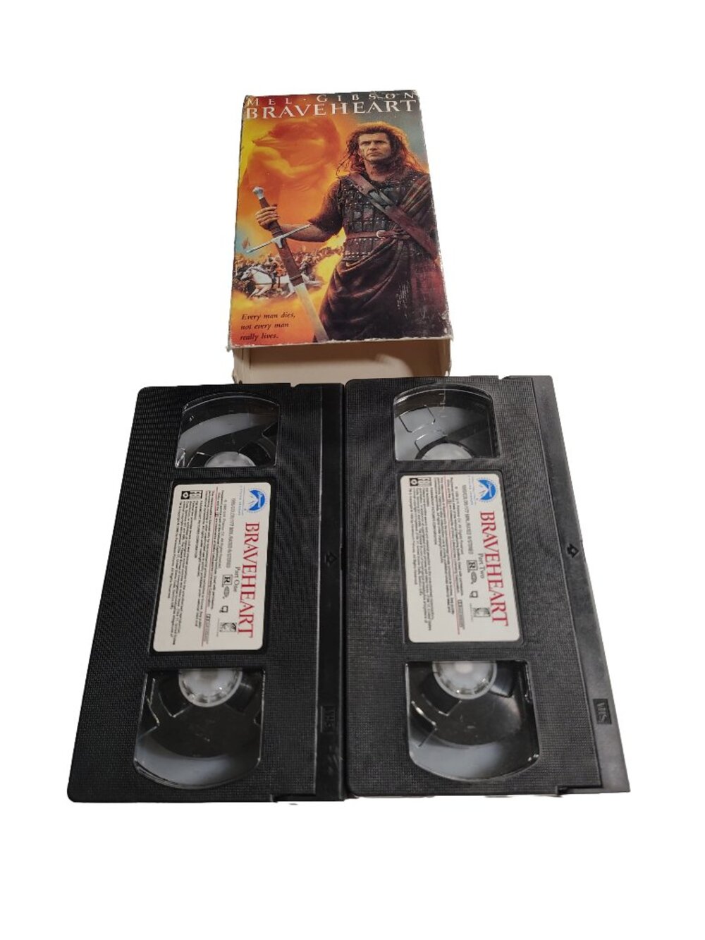 (1995) Braveheart Rated R War/Action VHS Cassette 2-Pack